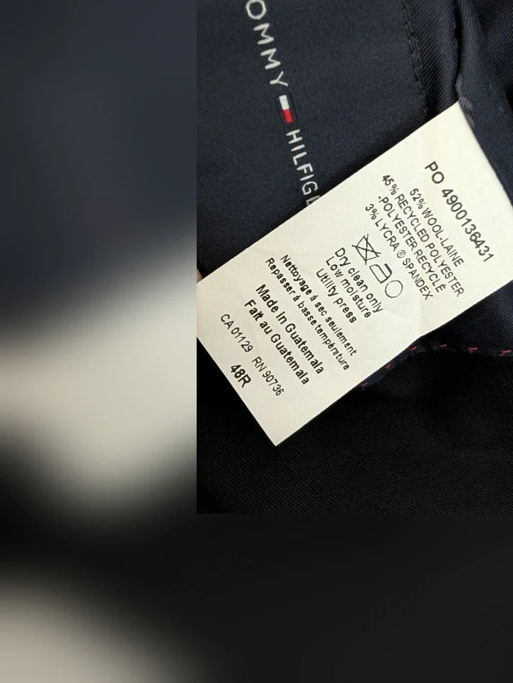 Tommy Hilfiger Classic Black Men's Blazer 48R